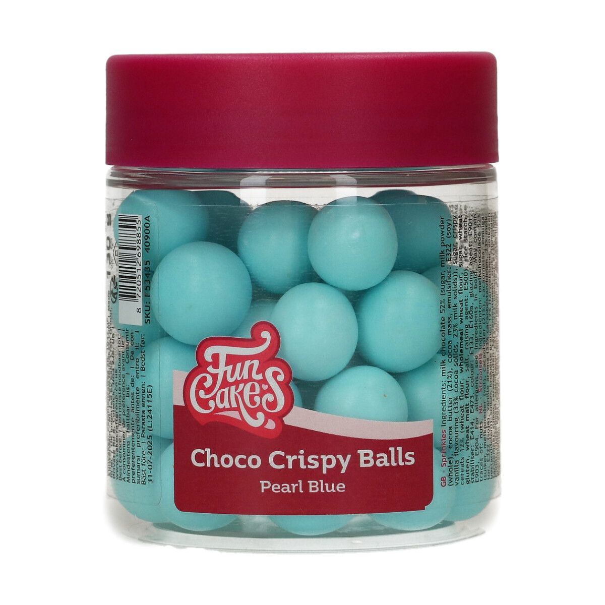 Šokolaadipärlid suured sinised Crispy Balls Pearl Blue 130g