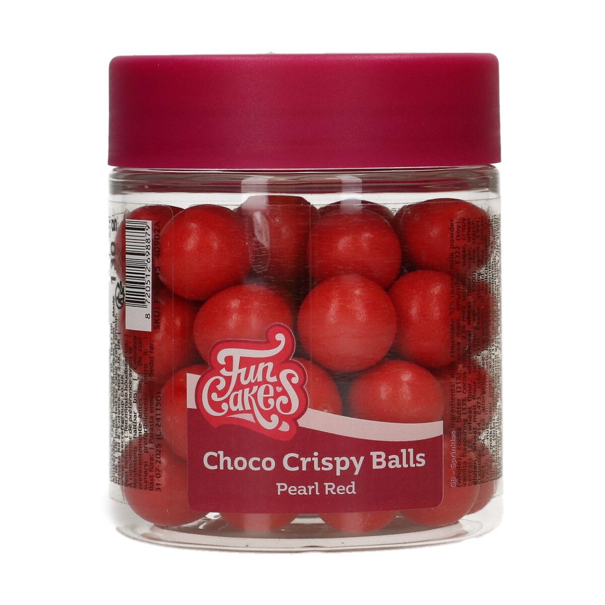 Šokolaadipärlid suured punased Crispy Balls Pearl Red 130g