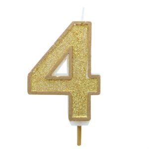 Küünal number 4 sädelusega kuldne