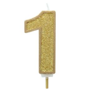 Küünal number 1 sädelusega kuldne