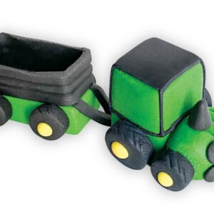 Traktor järelkäruga roheline